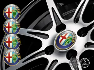 Alfa Romeo Radaufkleber Logo Harzgewölbtes Design